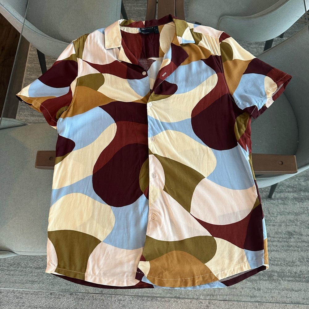ASOS Multicolor Wave Pattern Men's Shirt